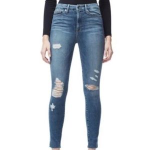 Good American Good Waist Distressed Denim, size 4/27
